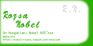 rozsa nobel business card